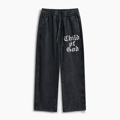 Child Of God Christian Washed Sweatpants