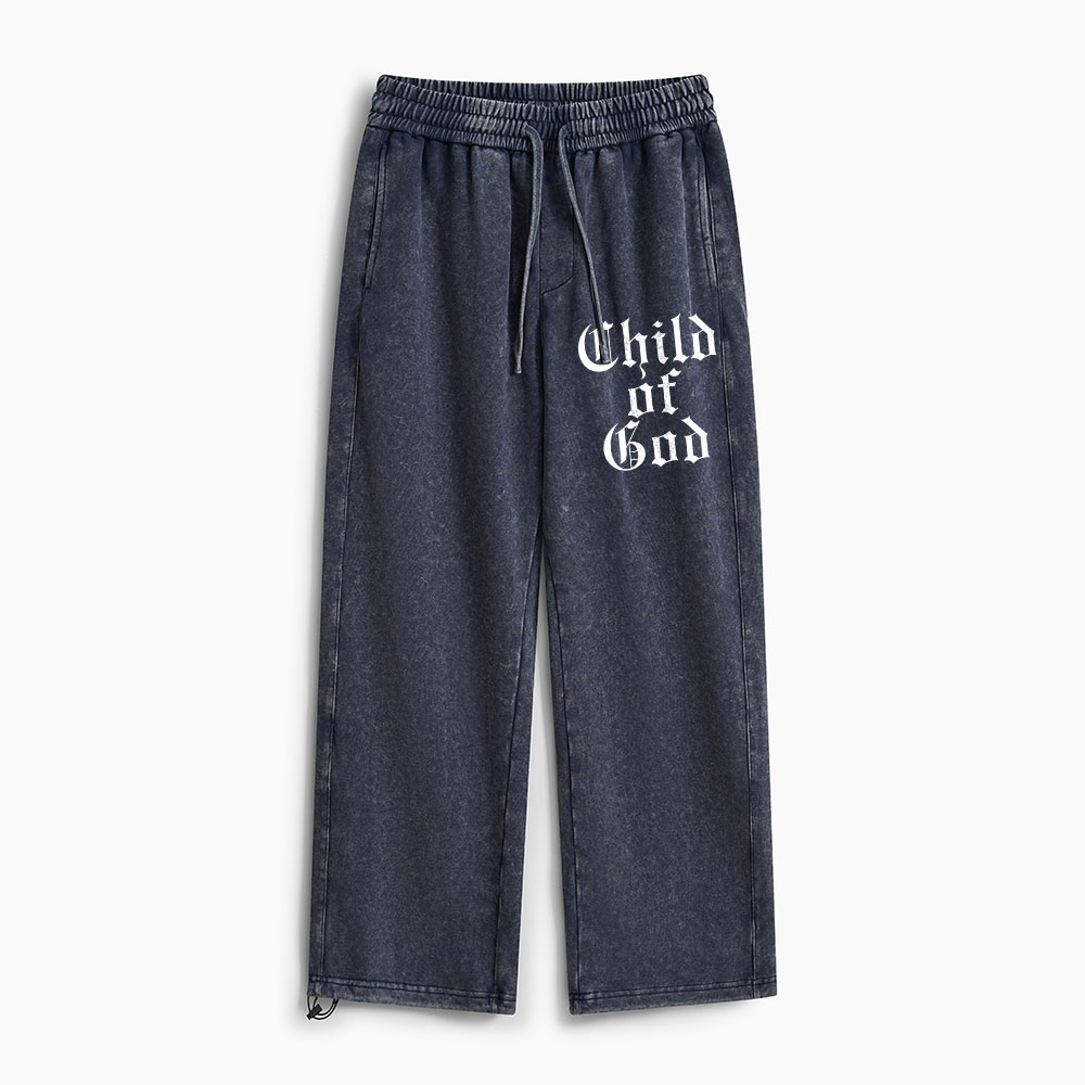 Child Of God Christian Washed Sweatpants Sale - GuidingCross