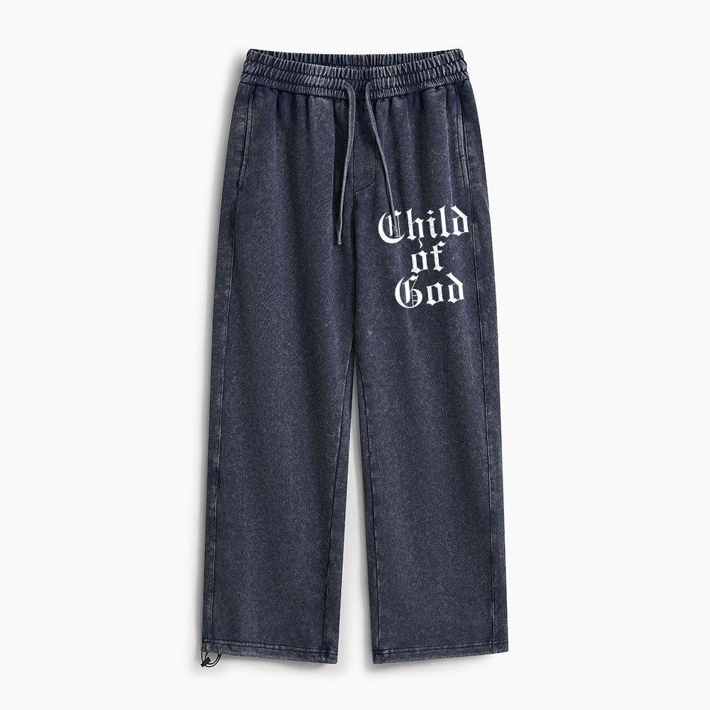Child Of God Christian Washed Sweatpants