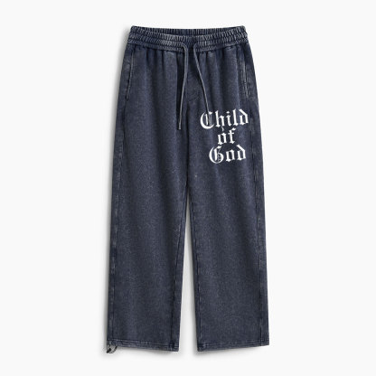 Child Of God Christian Washed Sweatpants