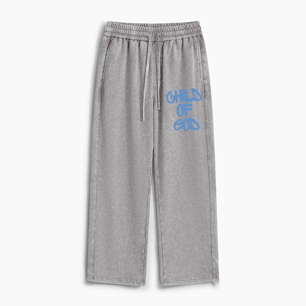 Child Of God Christian Washed Sweatpants 