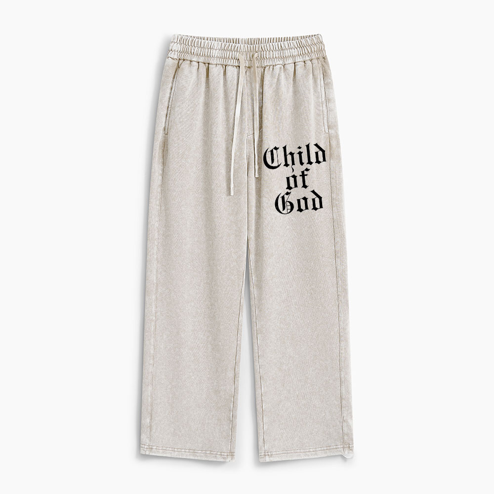 Child Of God Christian Washed Sweatpants