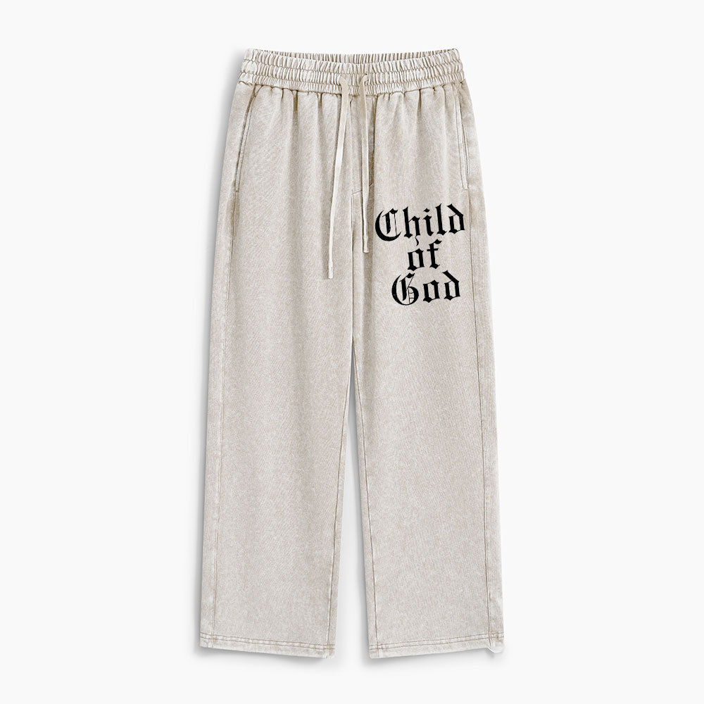 Child Of God Christian Washed Sweatpants