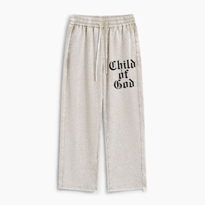 Child Of God Christian Washed Sweatpants