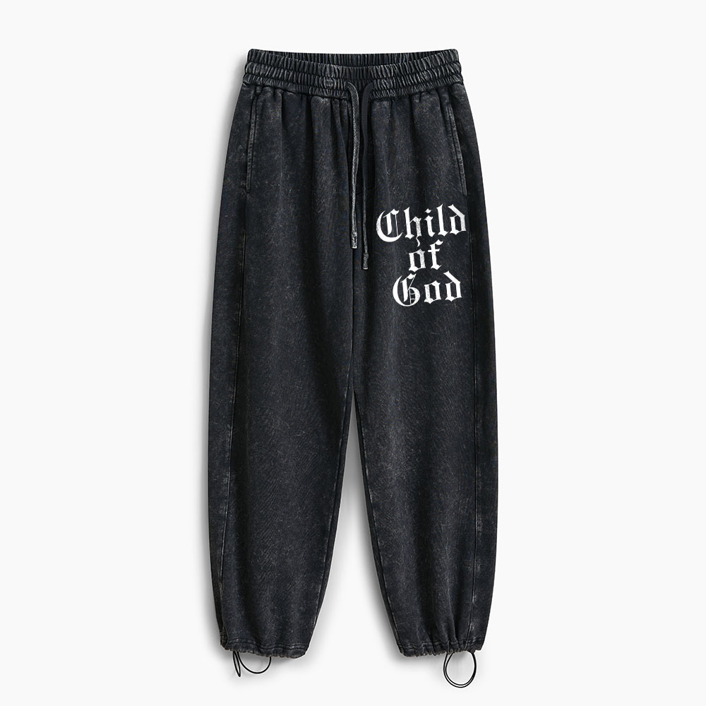 Child Of God Christian Washed Sweatpants