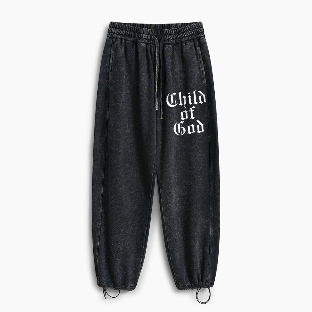 Child Of God Christian Washed Sweatpants