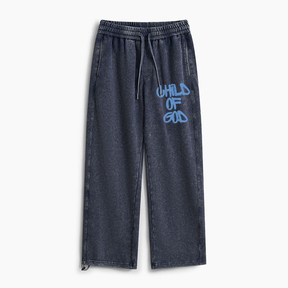 Child Of God Christian Washed Sweatpants 