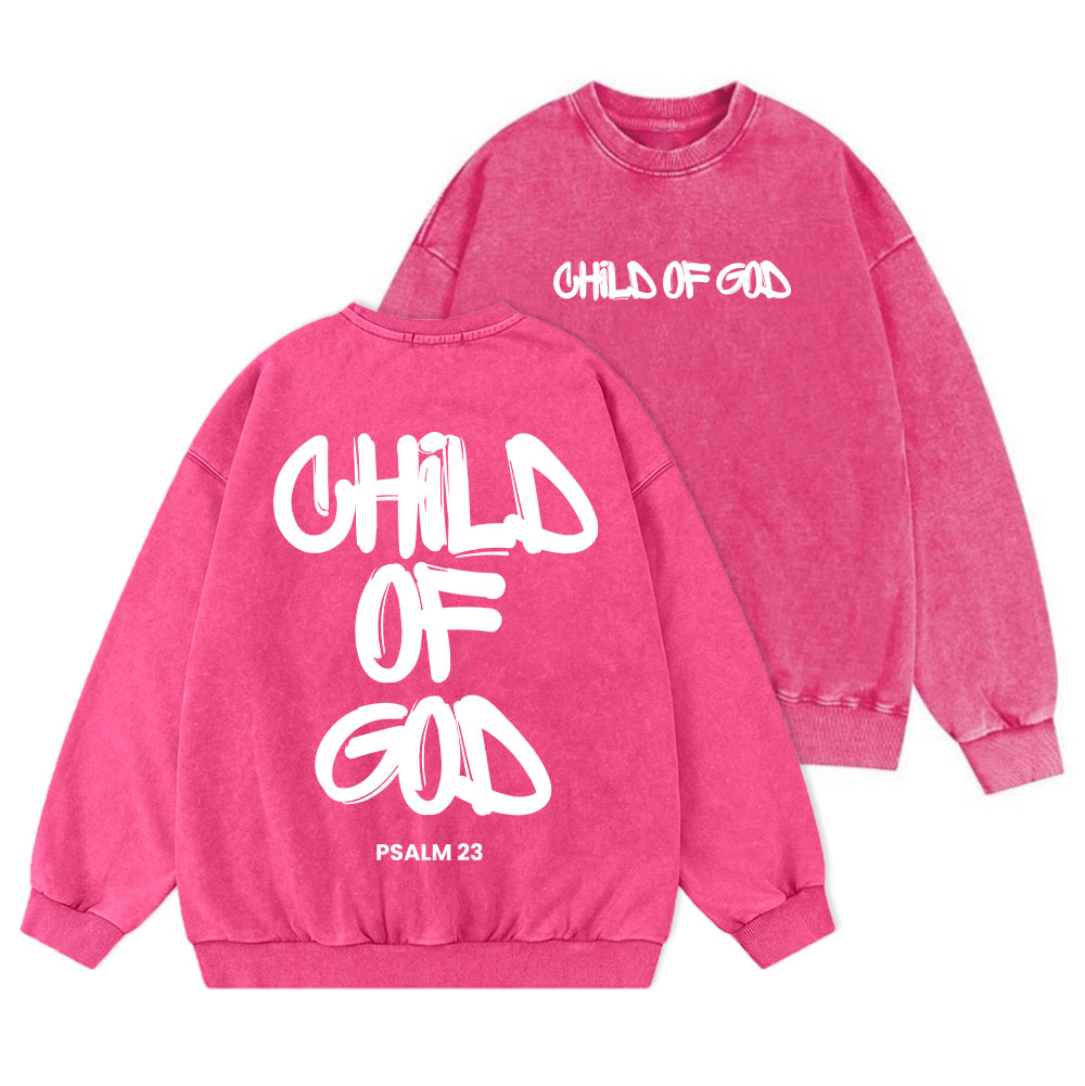 Child Of God Christian Washed Sweatshirt