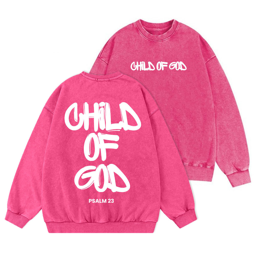 Child Of God Christian Washed Sweatshirt