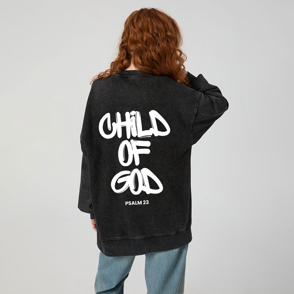 Child Of God Christian Washed Sweatshirt