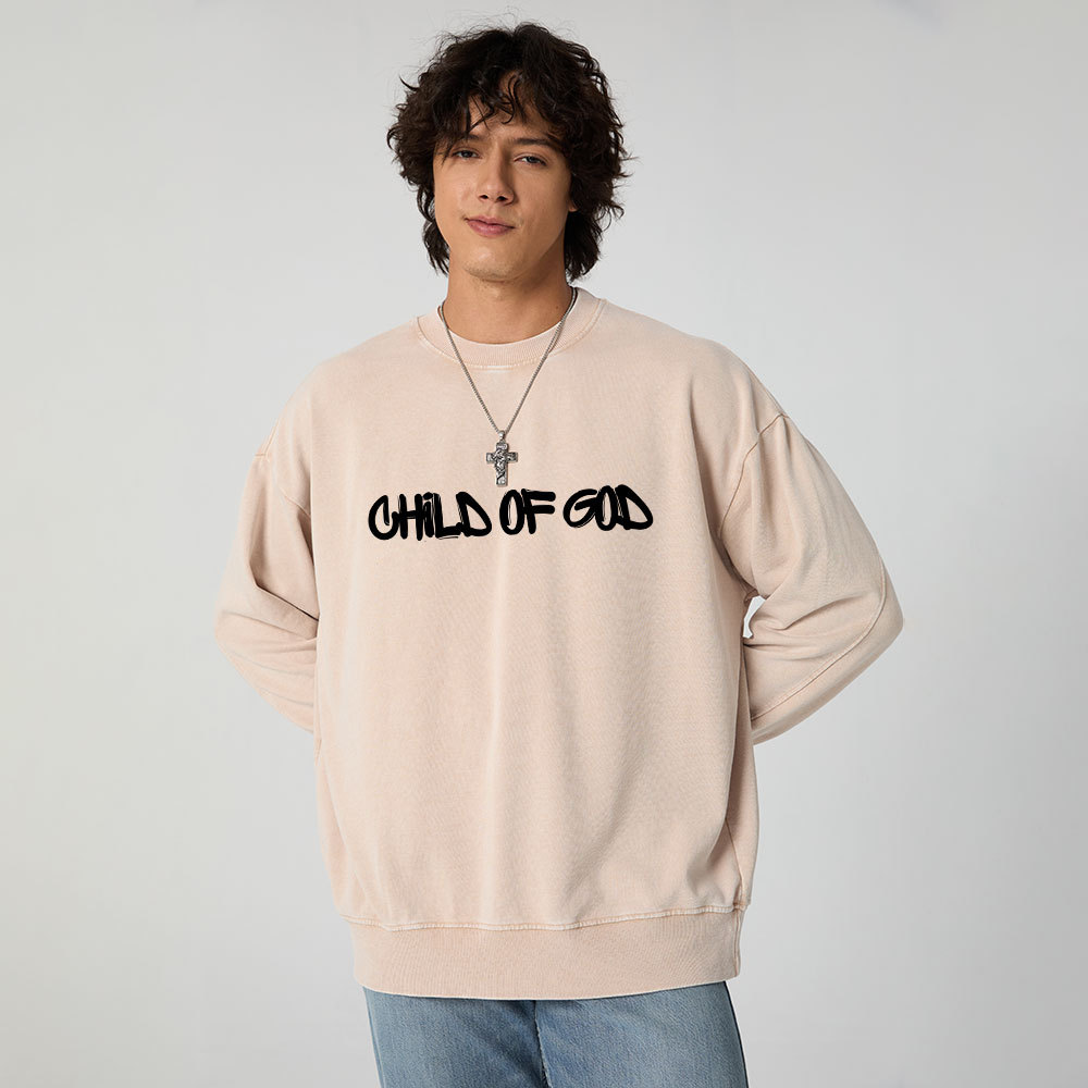Child Of God Christian Washed Sweatshirt