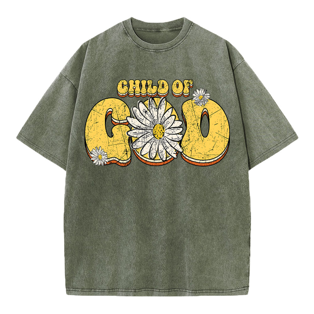 Child of God Christian Flower T Shirt