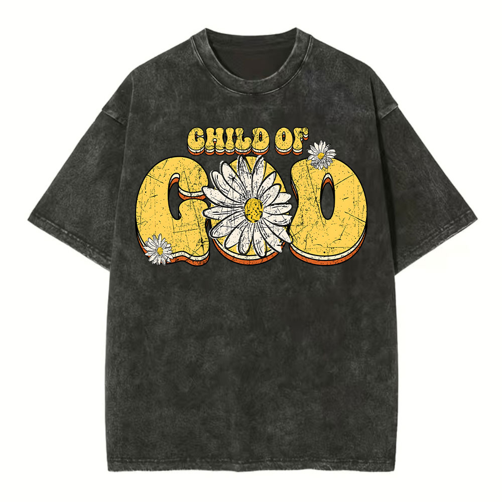 Child of God Christian Flower T Shirt