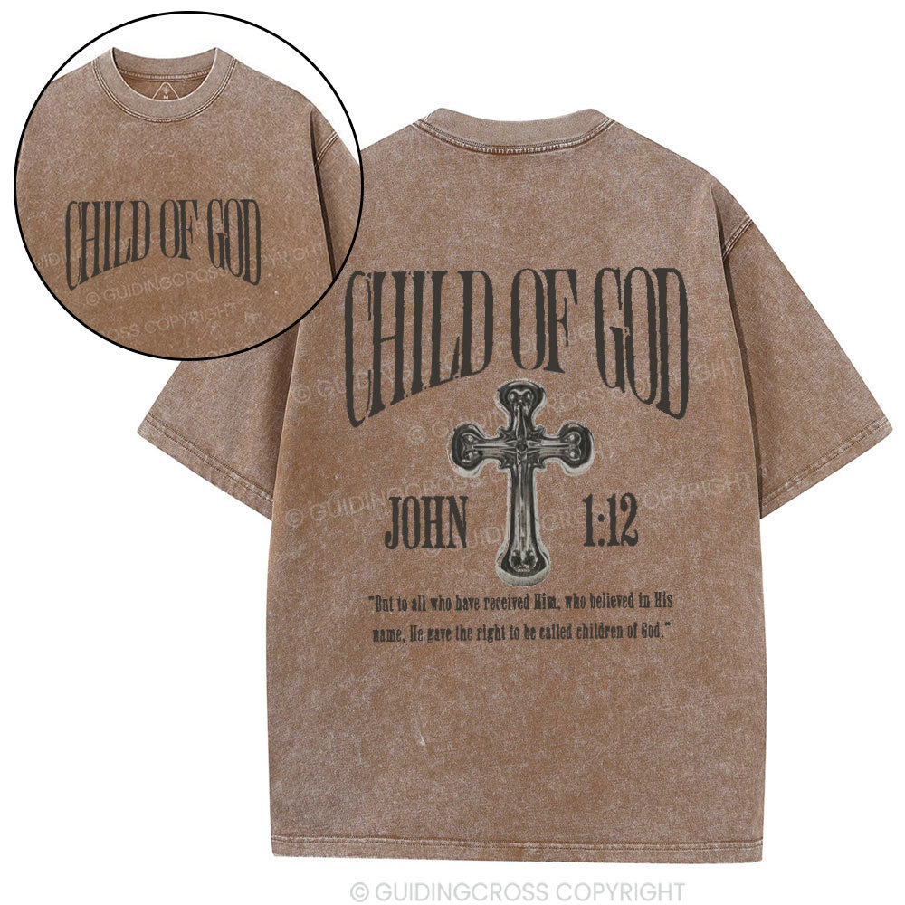 Child Of God Christian Washed T-Shirt