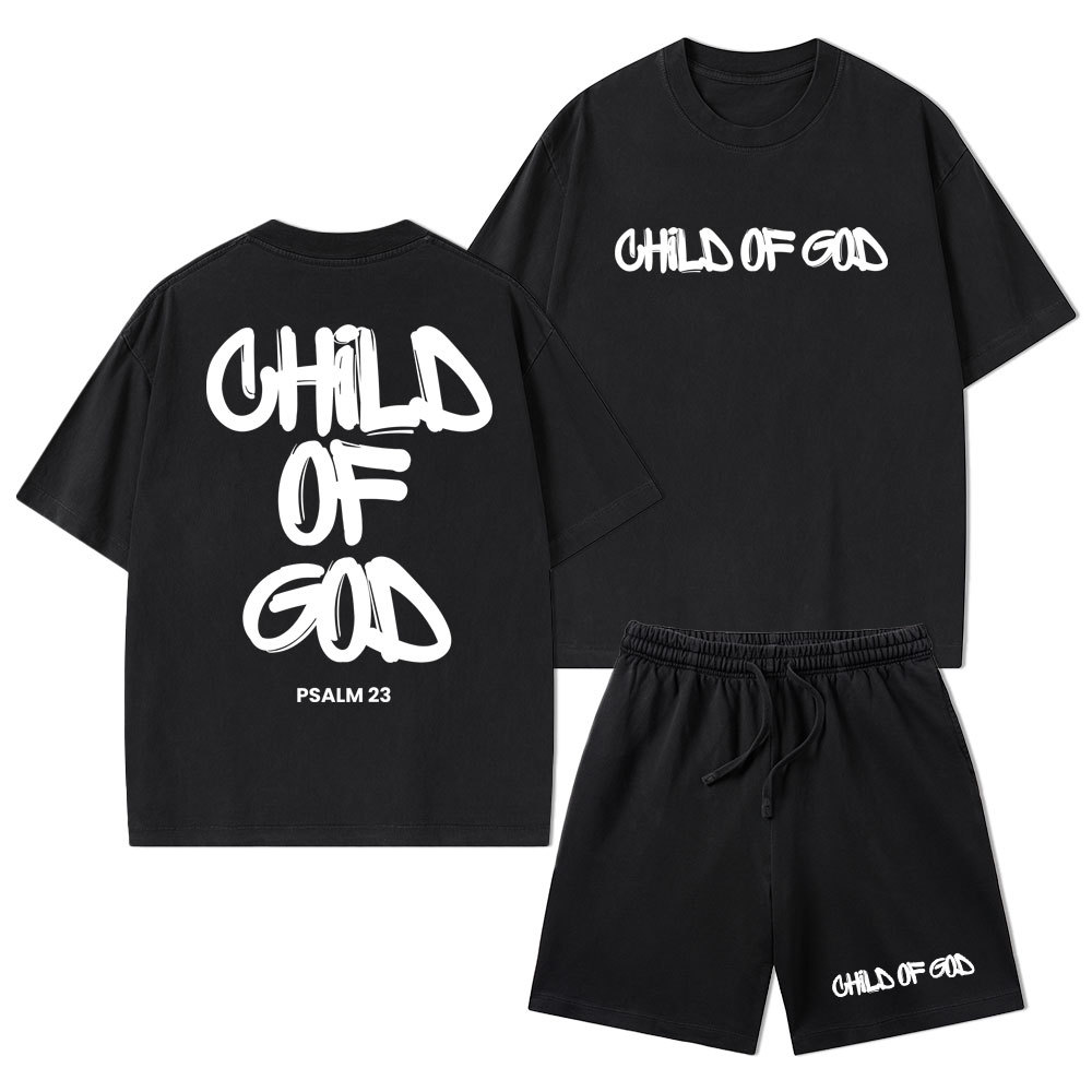 Sample Christian Washed T-Shirt & Shorts Sale - GuidingCross