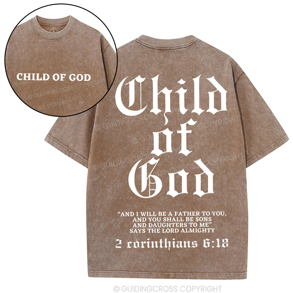 Child Of God Christian Washed T-Shirt