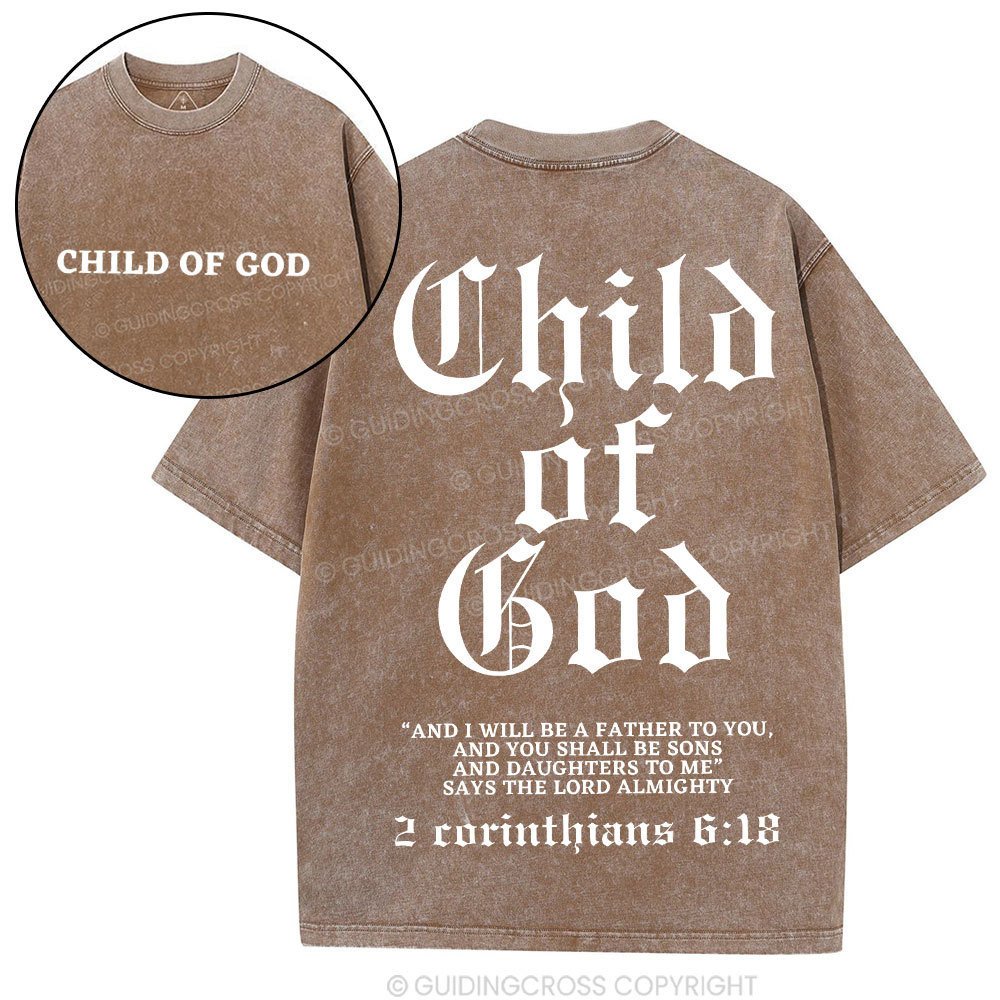 Child Of God Christian Washed T-Shirt