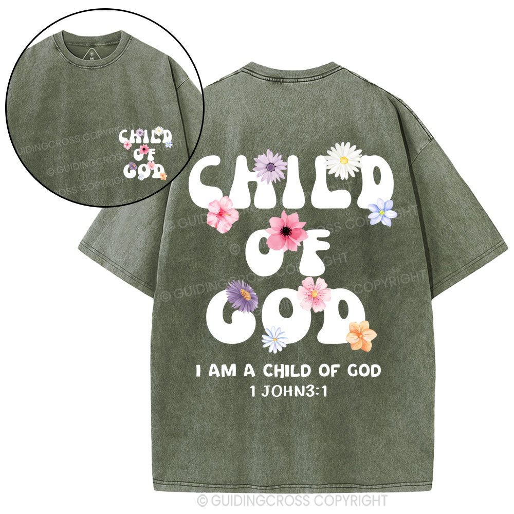 Child Of God Christian Washed T-Shirt