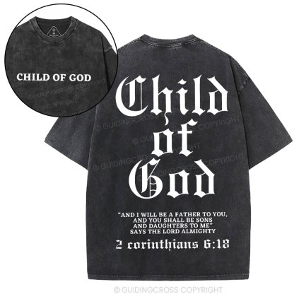 Child Of God Christian Washed T-Shirt