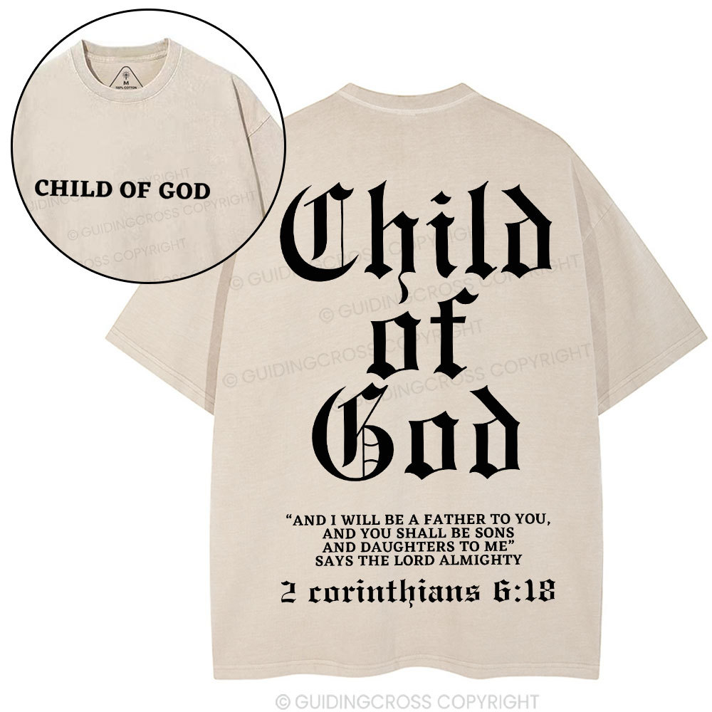 Child Of God Christian Washed T-Shirt