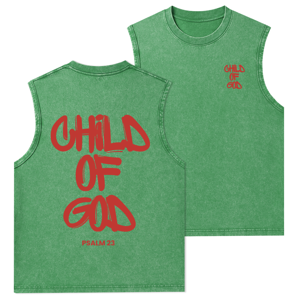 Child Of God Christian Washed Tank Top