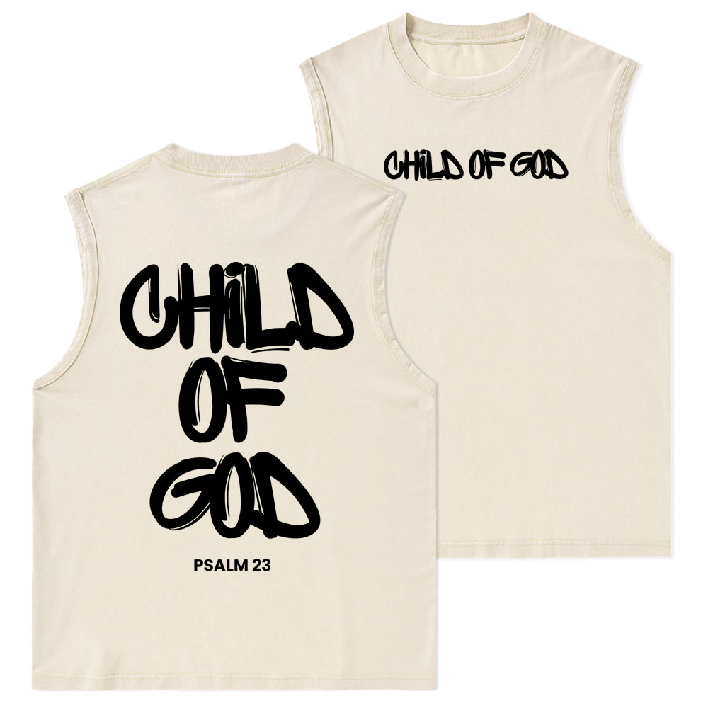 Child Of God Christian Washed Tank Top