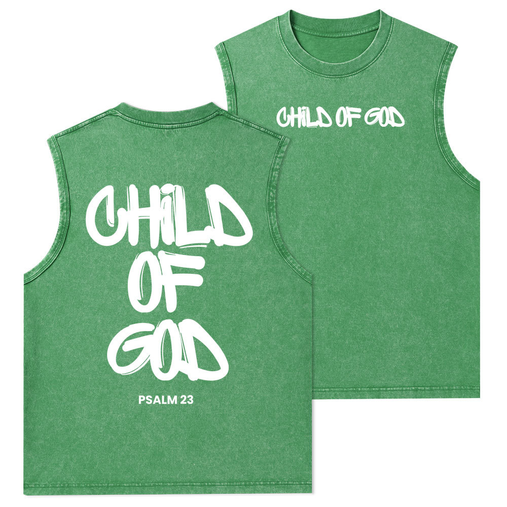 Child Of God Christian Washed Tank Top