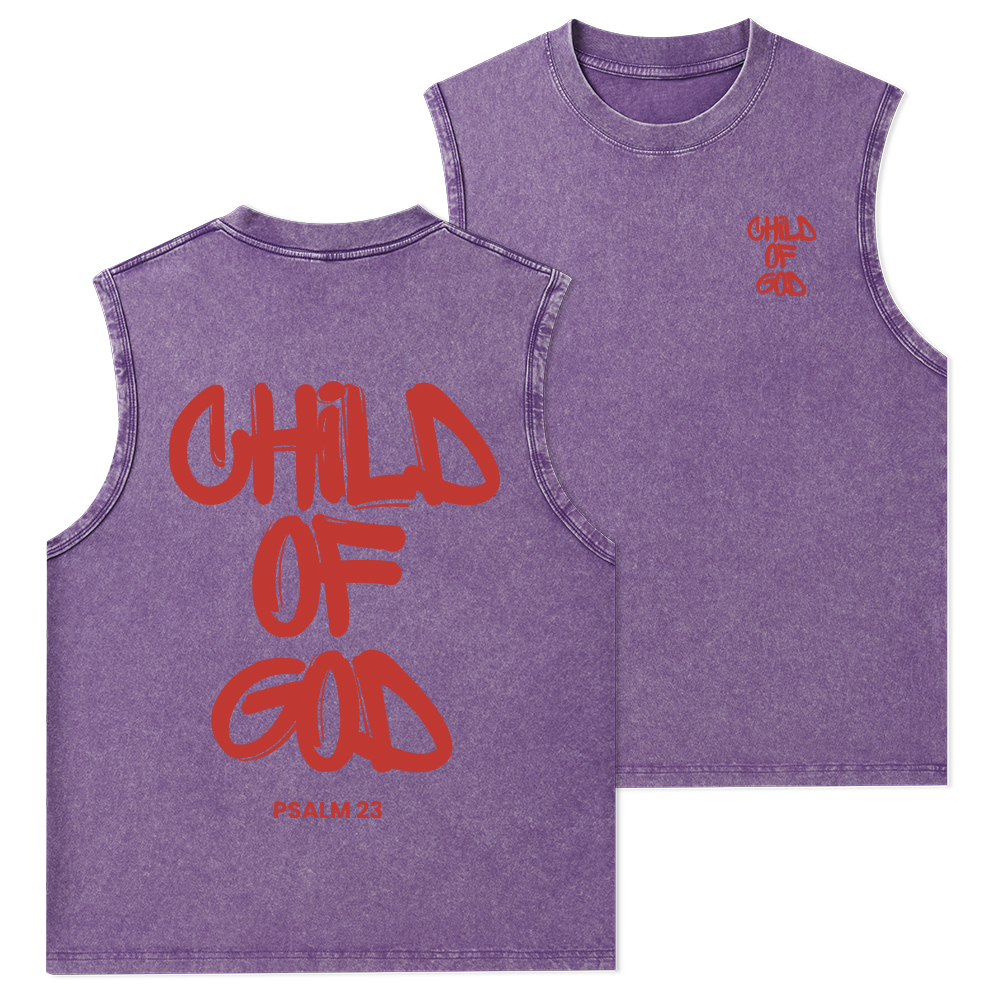 Child Of God Christian Washed Tank Top
