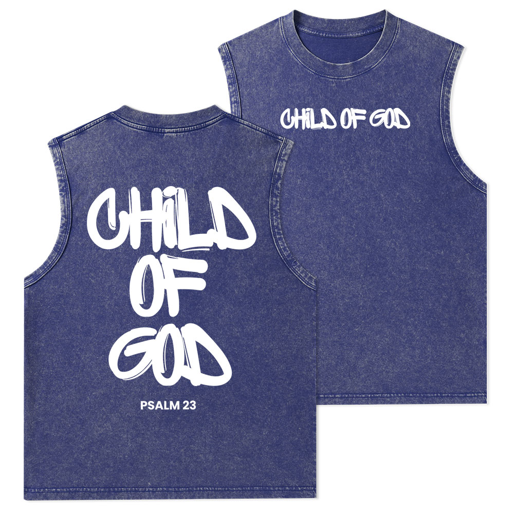 Child Of God Christian Washed Tank Top