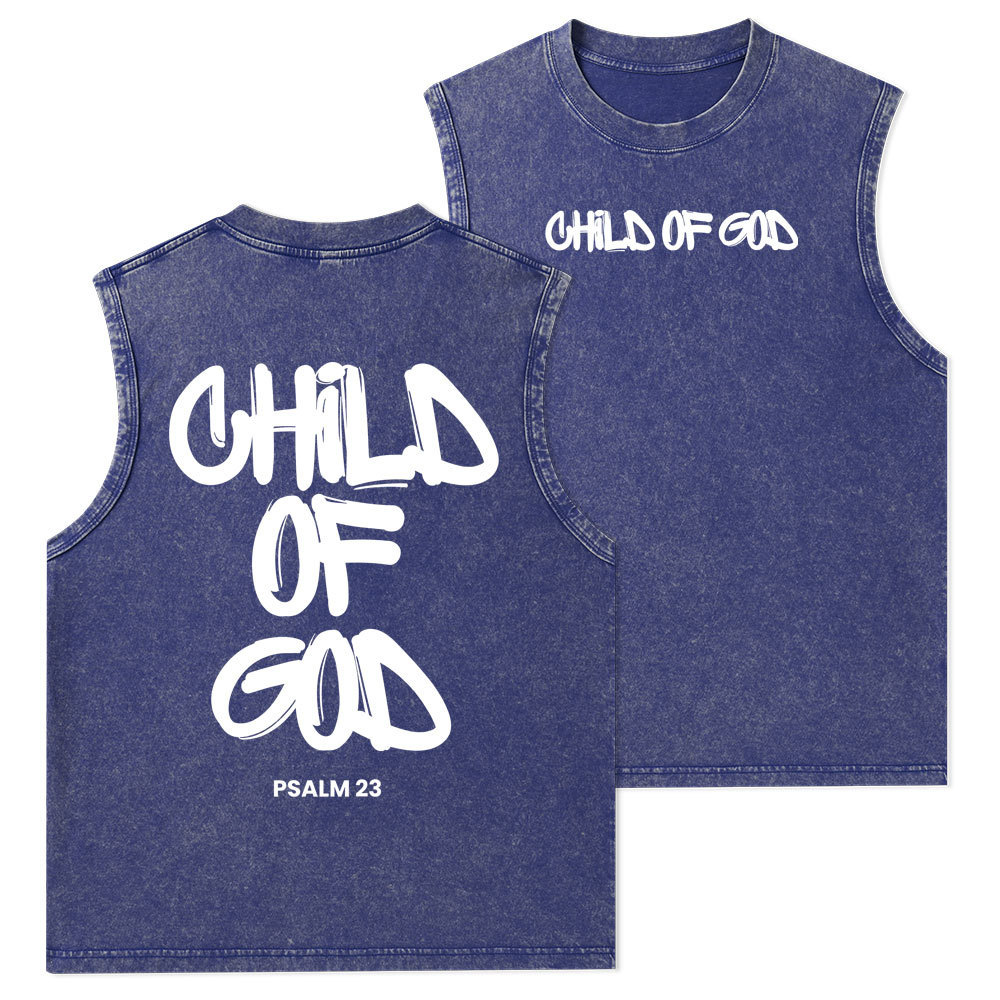 Child Of God Christian Washed Tank Top
