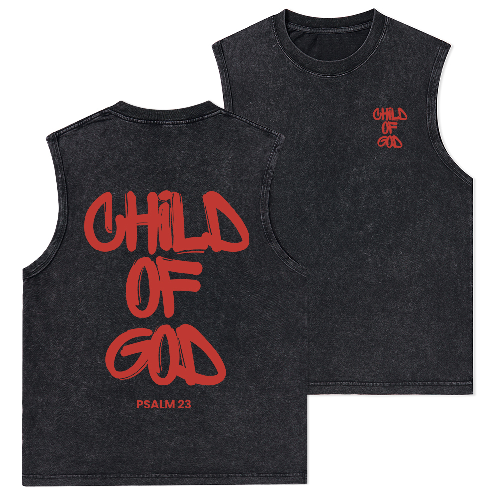 Child Of God Christian Washed Tank Top