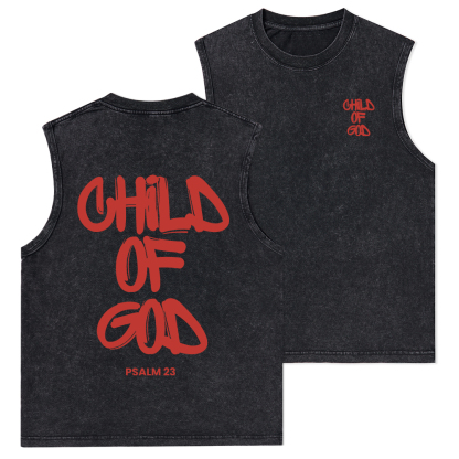 Child Of God Christian Washed Tank Top