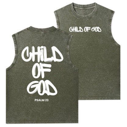 Child Of God Christian Washed Tank Top