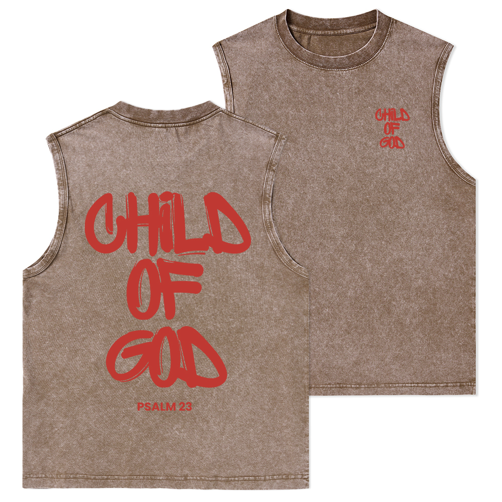 Child Of God Christian Washed Tank Top