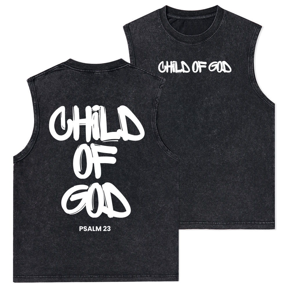 Child Of God Christian Washed Tank Top
