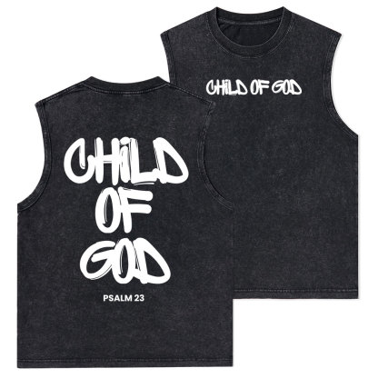 Child Of God Christian Washed Tank Top