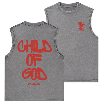 Child Of God Christian Washed Tank Top