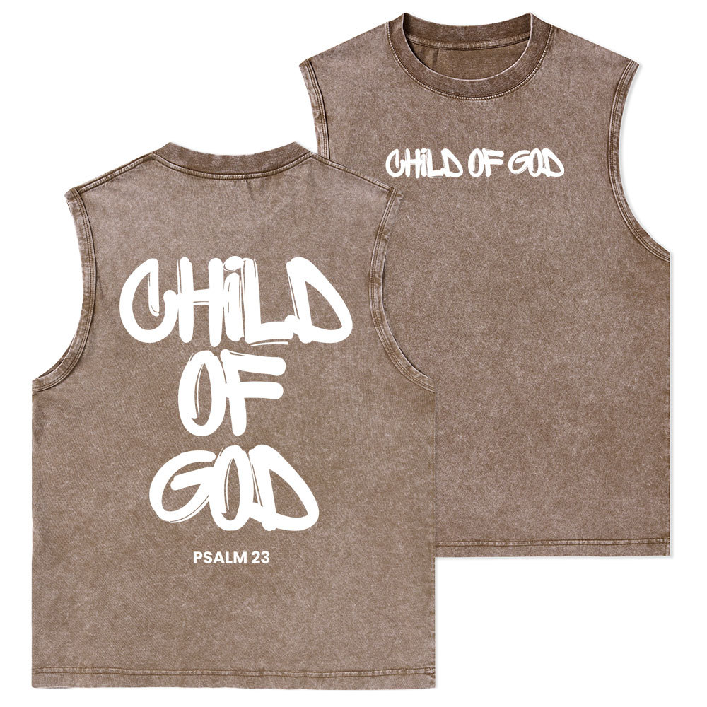 Child Of God Christian Washed Tank Top