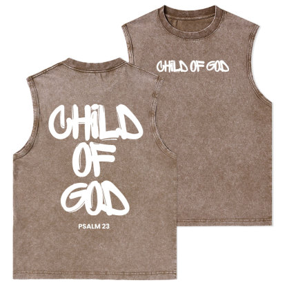 Child Of God Christian Washed Tank Top