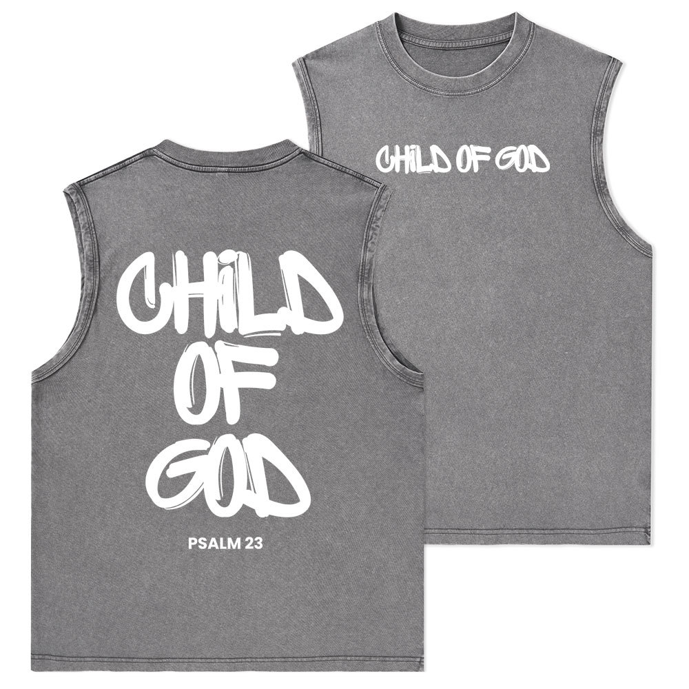 Child Of God Christian Washed Tank Top