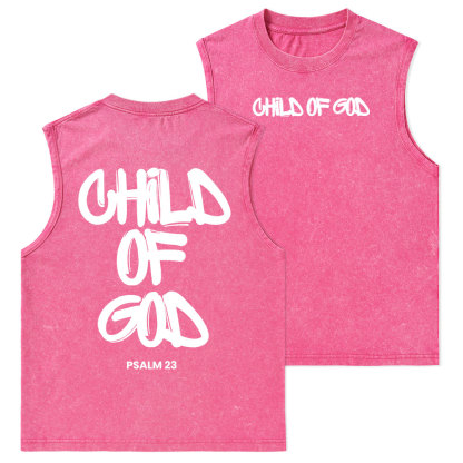Child Of God Christian Washed Tank Top