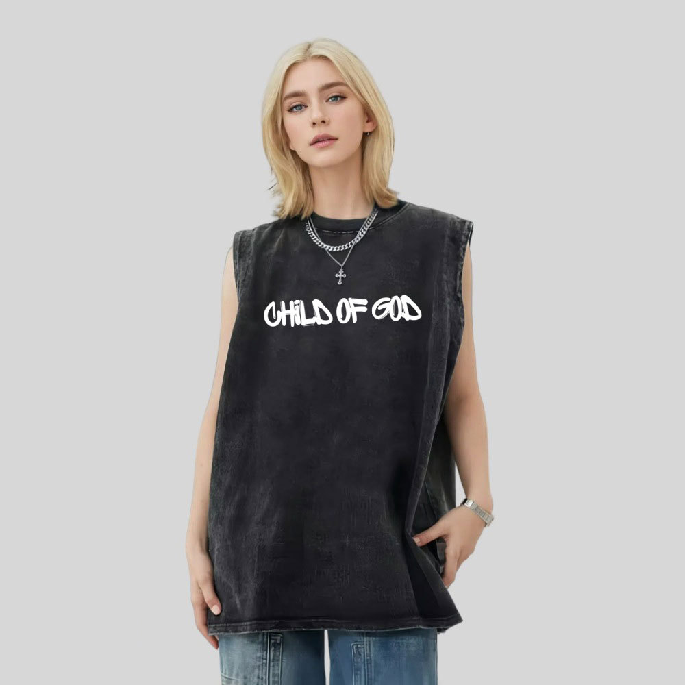 Child Of God Christian Washed Tank Top