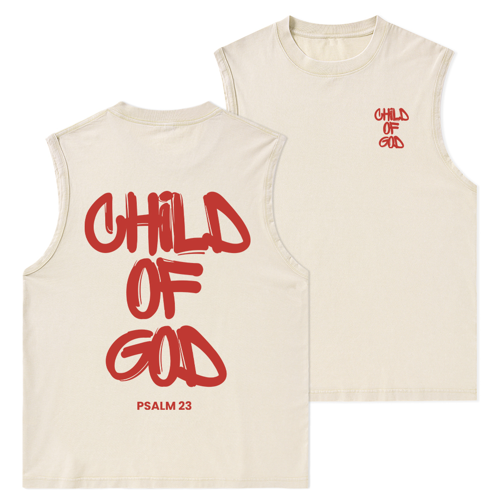 Child Of God Christian Washed Tank Top