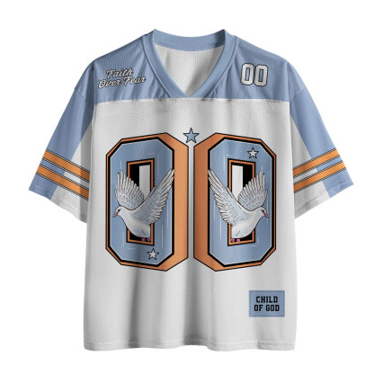 Child Of God Christian White Mesh Jersey