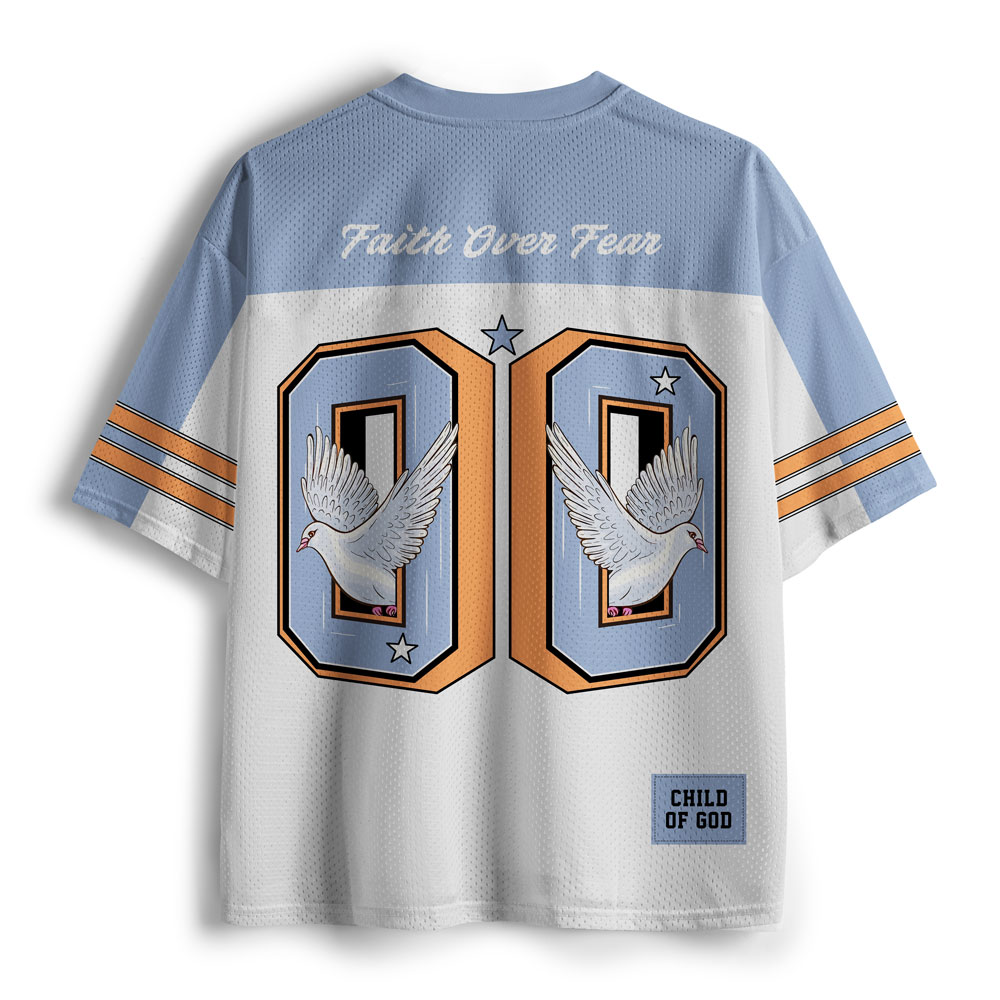 Child Of God Christian White Mesh Jersey