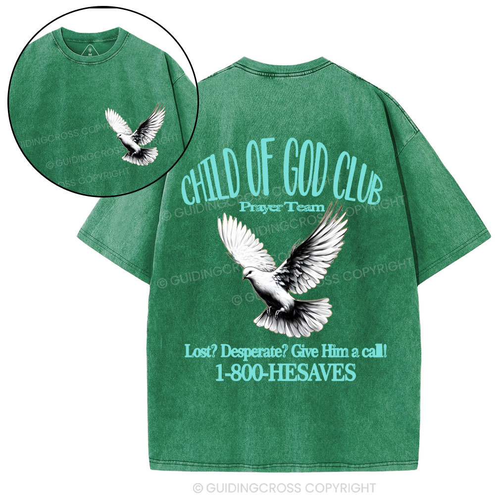 Child Of God Club Christian Washed T-Shrit