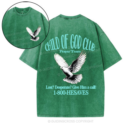 Child Of God Club Christian Washed T-Shrit