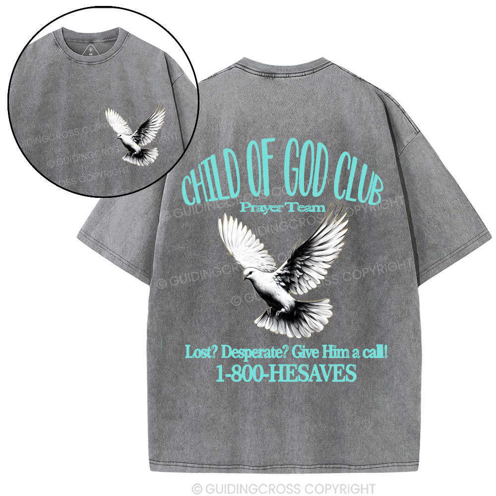 Child Of God Club Christian Washed T-Shrit