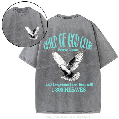 Child Of God Club Christian Washed T-Shrit