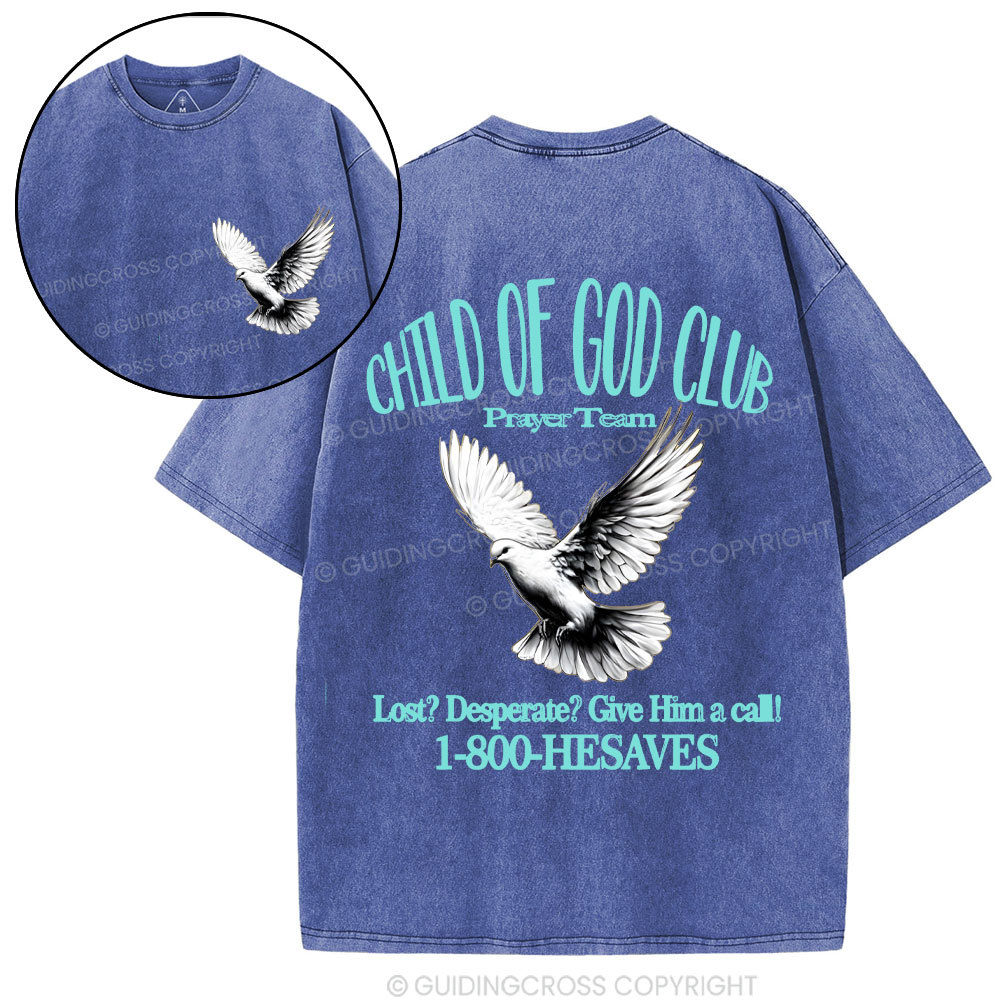 Child Of God Club Christian Washed T-Shrit